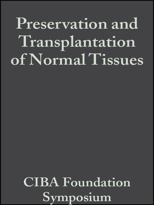 cover image of Preservation and Transplantation of Normal Tissues